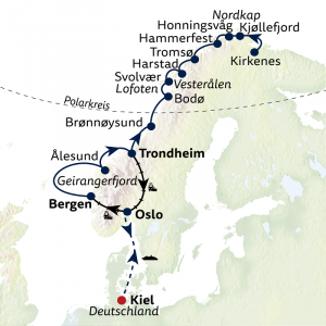 Gruppenreise Havila Reiseverlauf